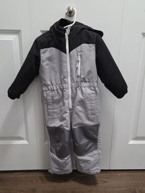 Swiss Tech Black and Grey Kids 1 Piece Snow Suit